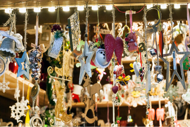 Decoration at Christmas Cornwall market.