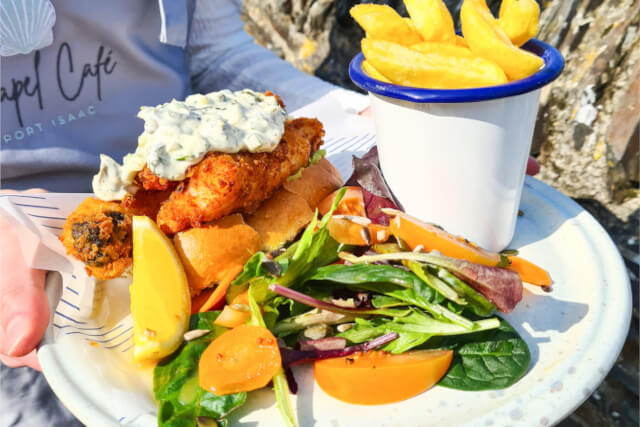 Fish and chips at the Chapel Cafe