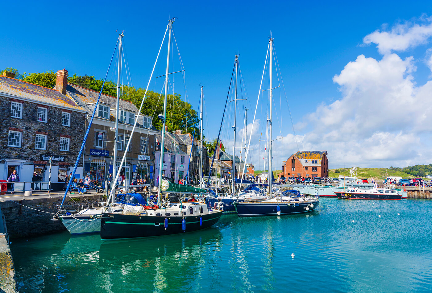 A view of Padstow harbour on a summers day.