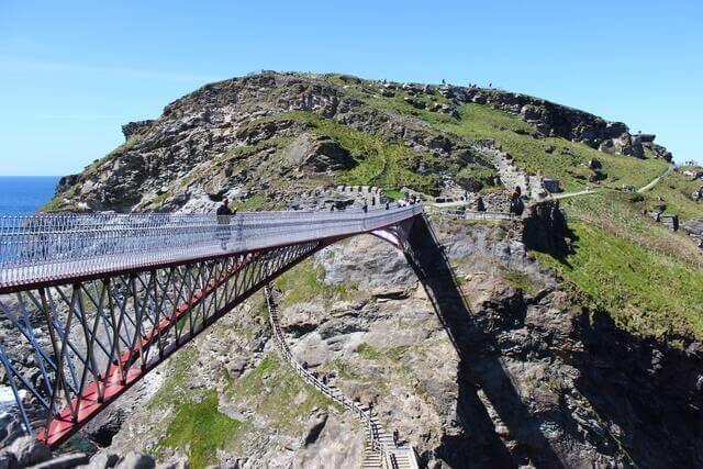 Tintagel Castle in Tintagel, Cornwall.