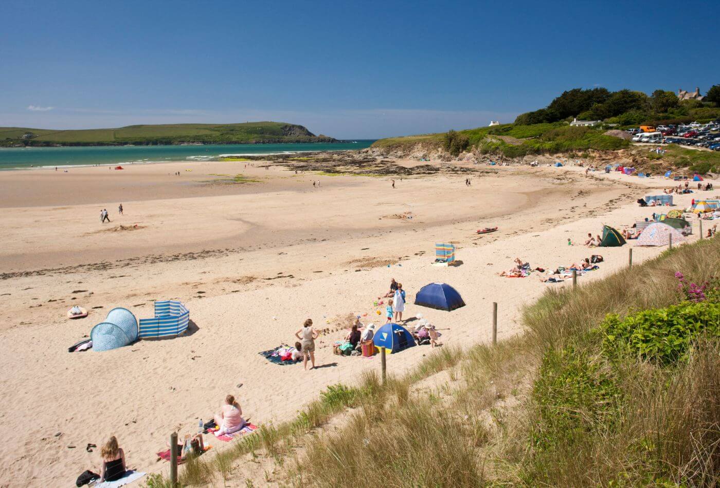 Daymer Bay Beach in North Cornwall, UK.