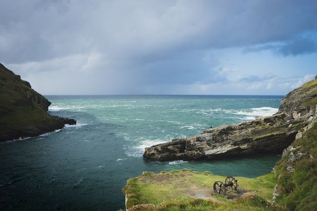 tintagel beach looking out to sea